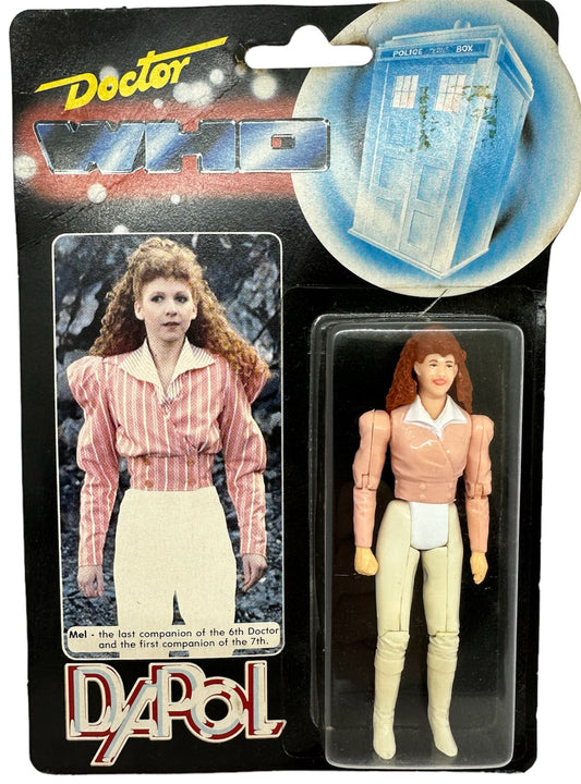 Vintage Dapol 1987 Doctor Dr Who Classic Mel Bush In Pink Shirt Action Figure - Mint On Card - Shop Stock Room Find