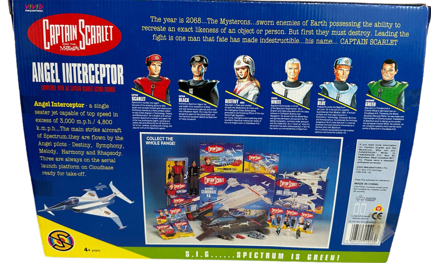 Vintage Vivids 1994 Gerry Andersons Captain Scarlet And The Mysterons Electronic Angel Interceptor Model Air Craft - Shop Stock Room Find