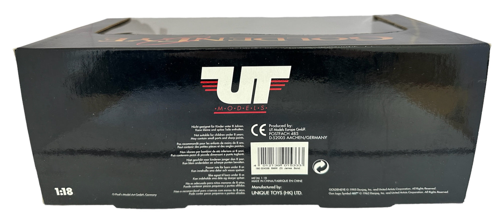 UT 1:18 BMW Z3 Roadster Goldeneye James Bond Blue Art. Nr: 180 024336 UT 1:18 BMW Z3 Roadster Goldeneye James Bond Blue Art. Nr: 180 024336