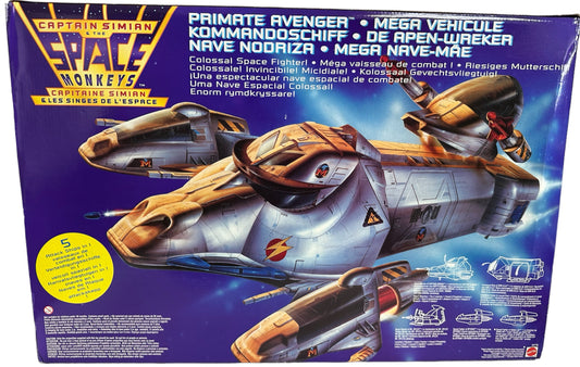 Vintage Bluebirds 1996 Captain Simian And The Space Monkeys Primate Avenger 5 In 1 Mega Vehicle - Brand New Factory Sealed Shop Stock Room Find