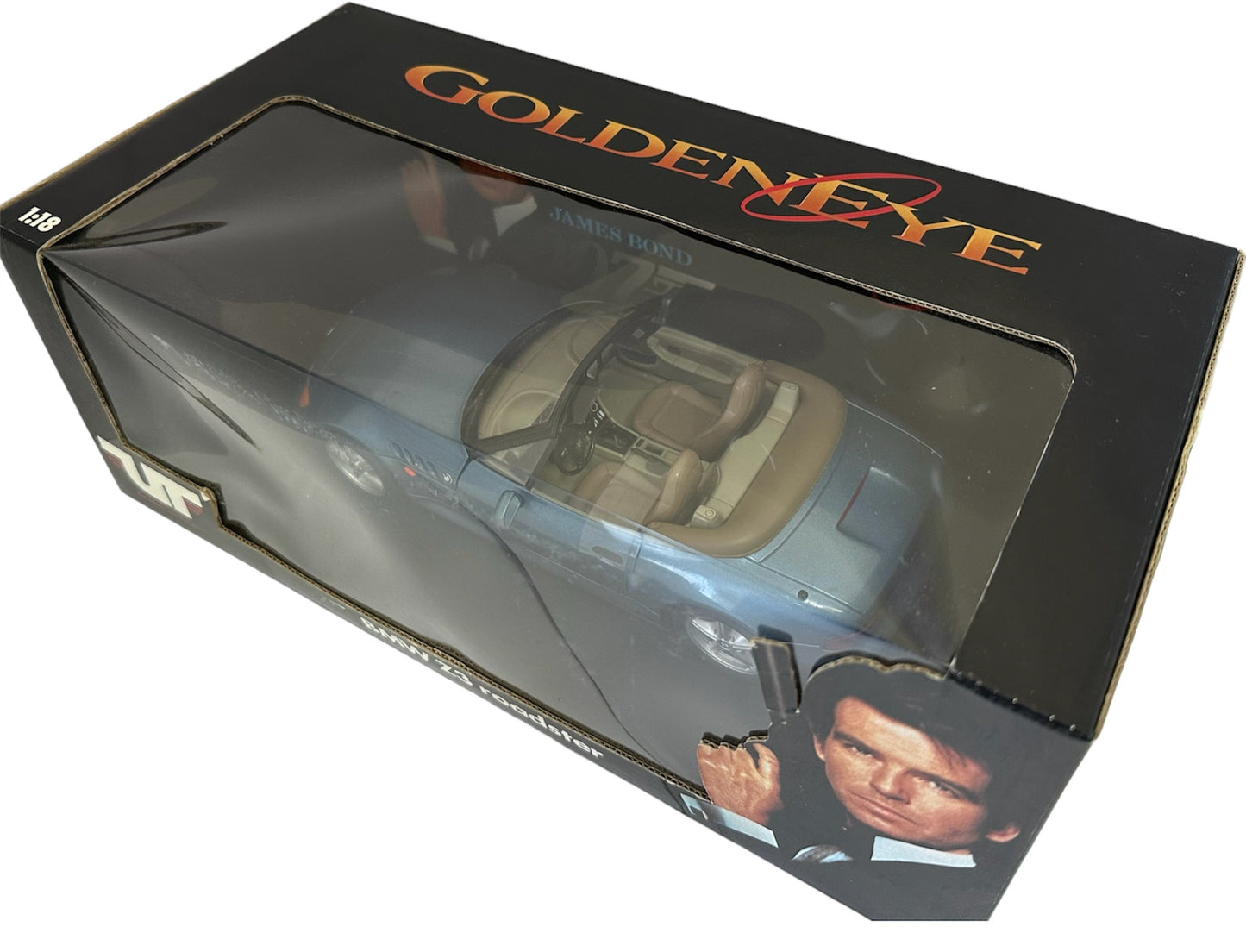 Vintage Unique Toys 1995 James Bond 007 Goldeneye - BMW Z3 1:18 Scale Die-Cast Replica Model Vehicle Car - Factory Sealed Shop Stock Room Find