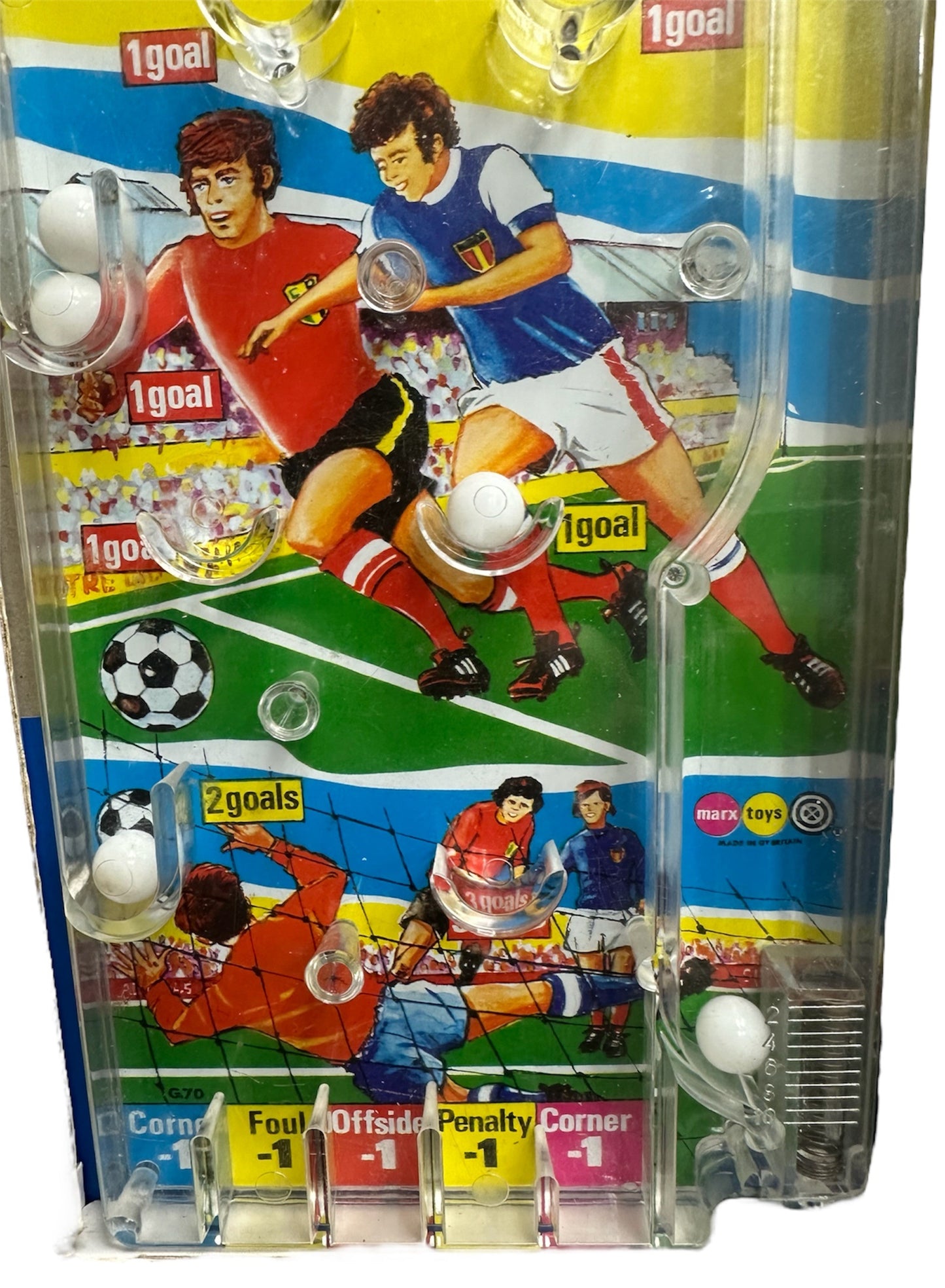 Vintage Louis Marx 1974 Football World Cup Munich 74 Bagatelle Pin Ball Game In Full Working Condition - In The Original Box