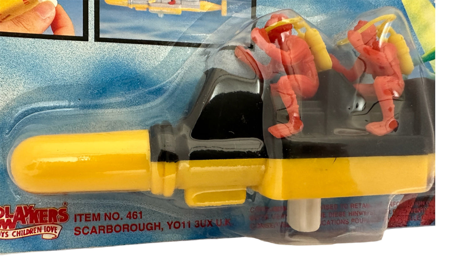 Vintage 1993 Playmakers Searay Aqua Patrol Wind Up Underwater Sub Including Two Mini Divers - Ultra Rare - Mint On Card Shop Stock Room Find