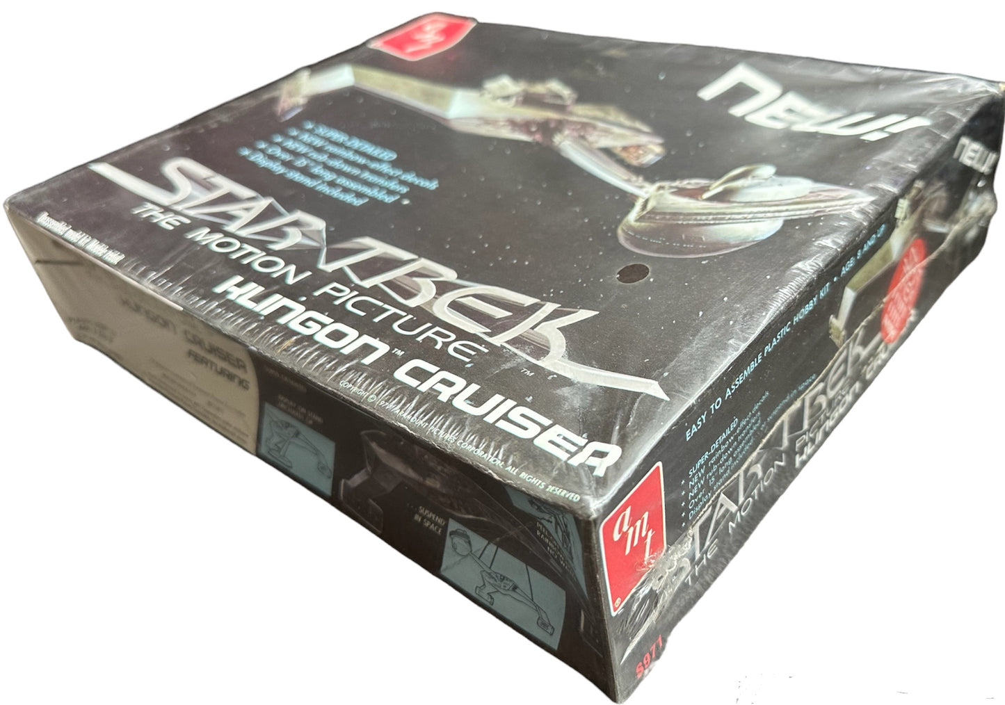 Vintage AMT/Matchbox 1979 Star Trek The Motion Picture The Klingon Cruiser Super Detailed Model Kit With Display Stand Kit No. S971 - Factory Sealed Shop Stock Room Find
