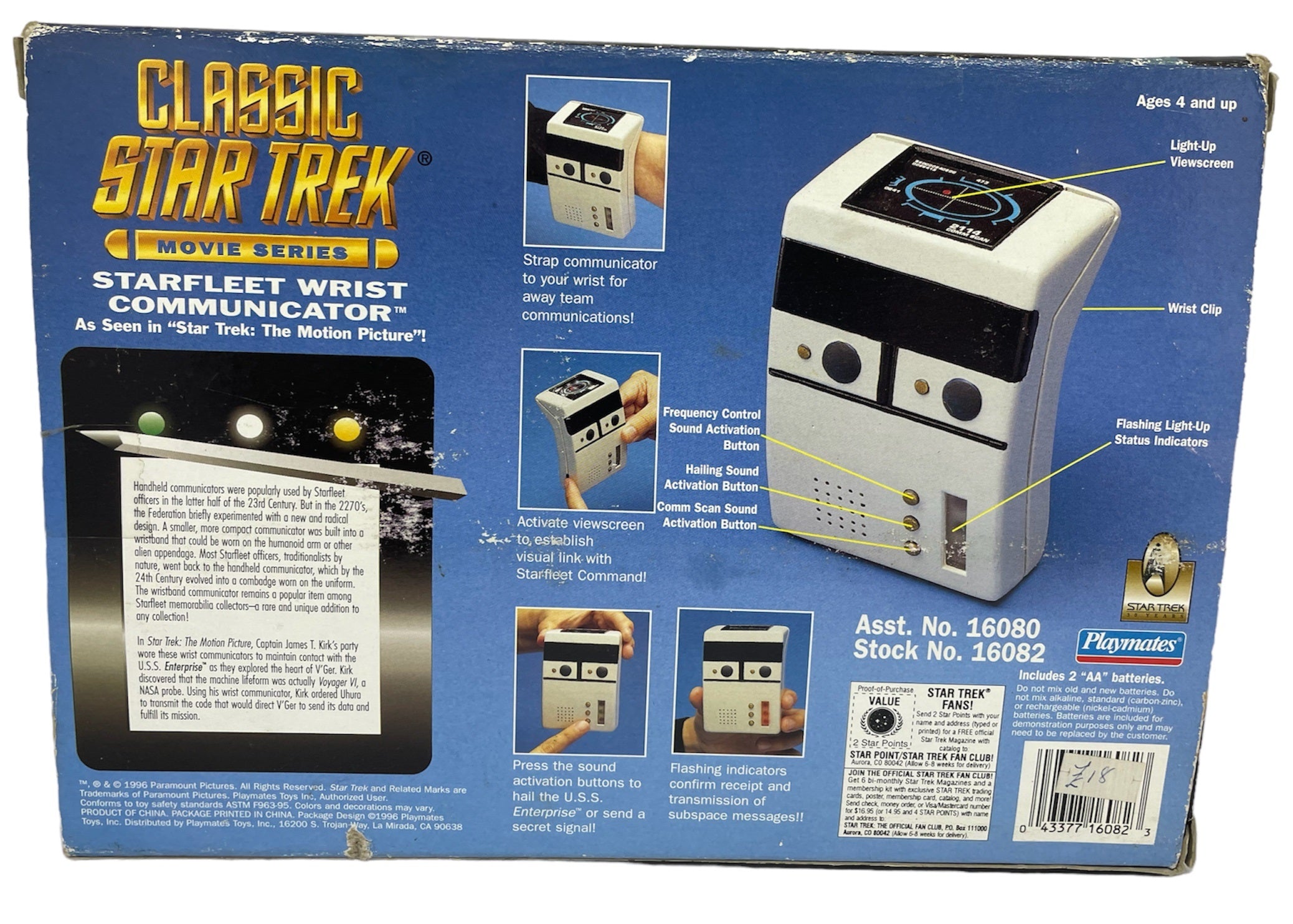 Vintage 1996 Playmates Star Trek Classic Movie Series Electronic