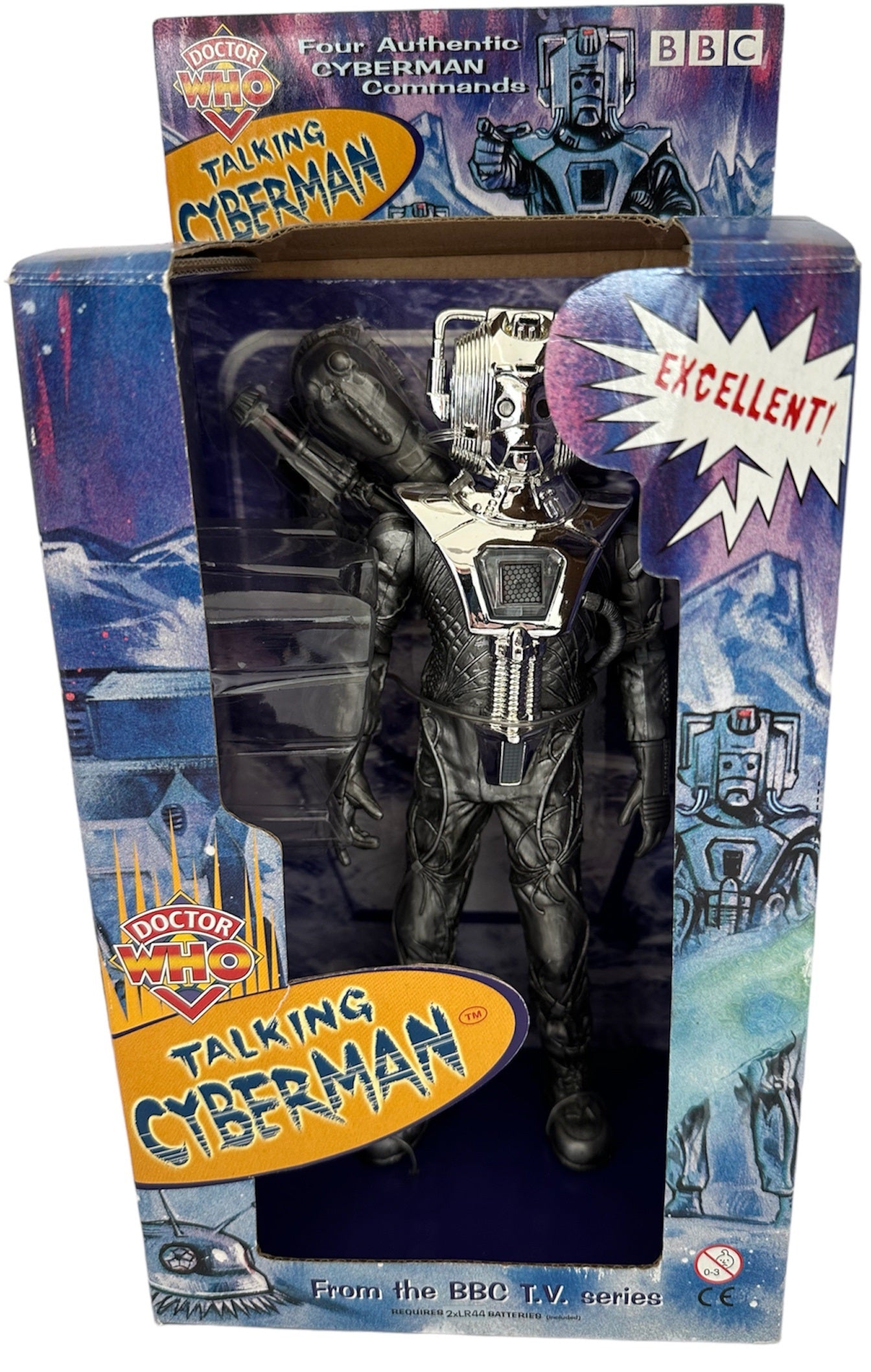 Vintage Product Enterprise 2002 Doctor Dr Who Electronic Talking Cyberman - Factory Sealed Shop Stock Room Find