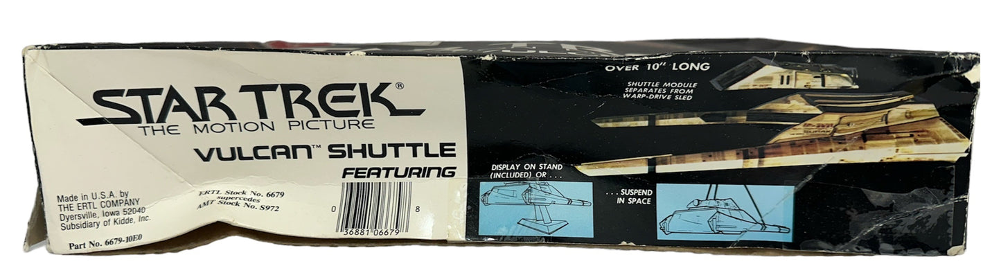 Vintage AMT/ERTL 1984 Star Trek The Motion Picture Vulcan Shuttle Model Kit With Detachable Shuttle Kit No. 6679 - Former Shop Counter Display Item