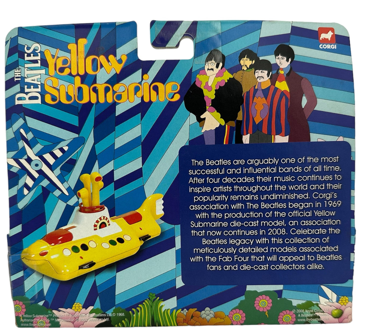 Vintage 2008 Corgi Classics The Beatles Yellow Submarine A Detailed Die-cast Replica Model For The Adult Collector - Brand New Factory Sealed Shop Stock Room Find.