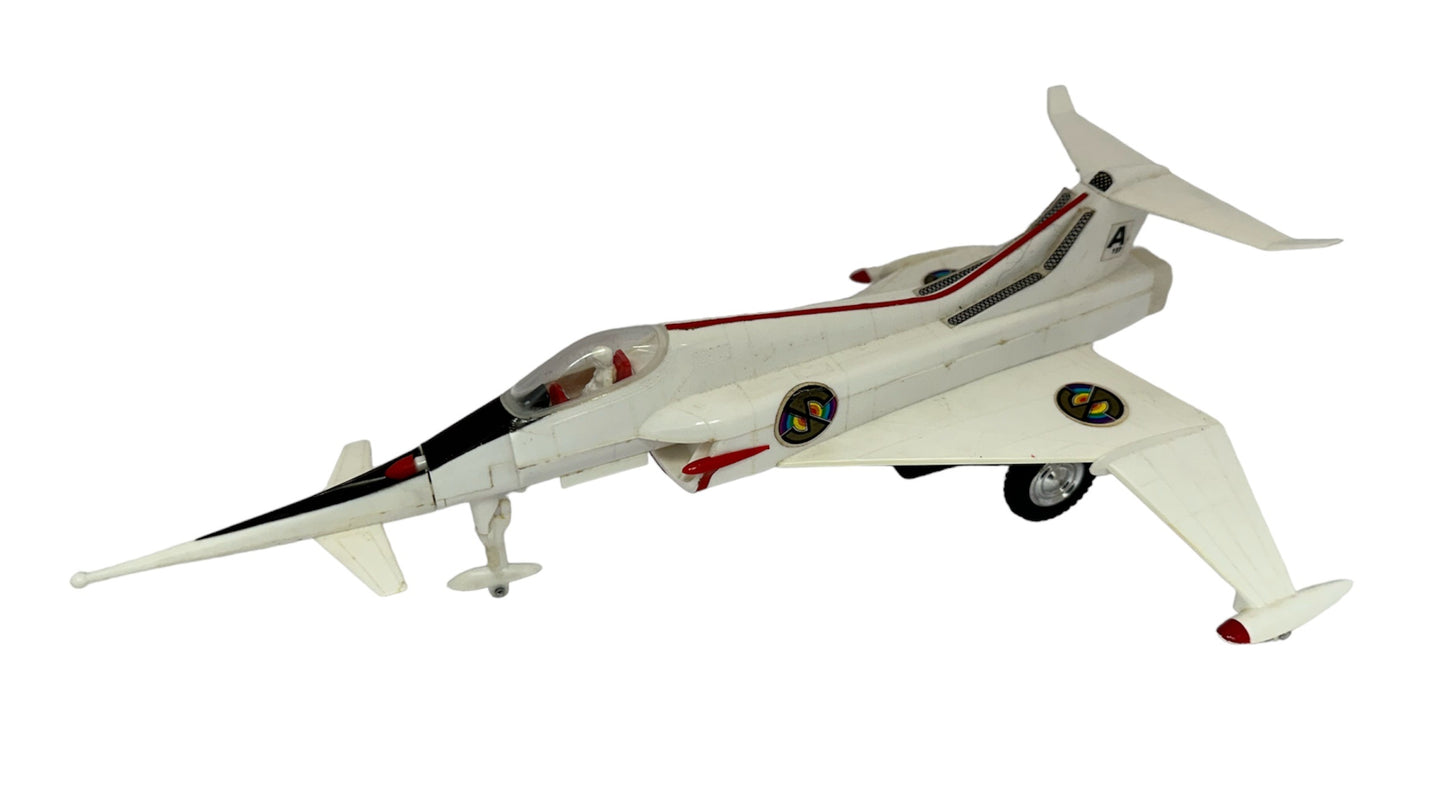 Vintage 1967 Century 21 Toys Gerry Andersons Captain Scarlet &amp; The Mysterons Angel Interceptor Aircraft Friction Drive Replica With Real Firing Rocket - Fantastic Condition 100% Complete And In The Original Box