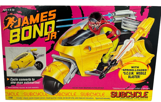 Vintage 1992 James Bond Jr - Subcycle With Spring Loaded SCUM Missile Blaster - Factory Sealed Shop Stock Room Find.