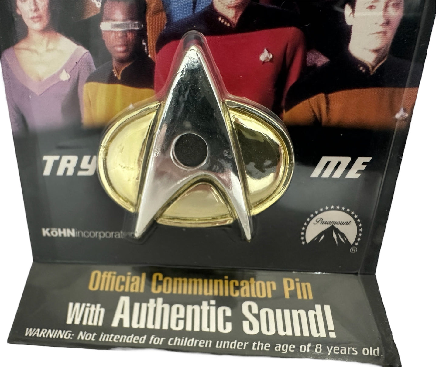 Vintage 1993 Kohns - Star Trek The Next Generation Collectors Edition Official Starfleet Communicator Pin With Authentic Sound - Factory Sealed Shop Stock Room Find