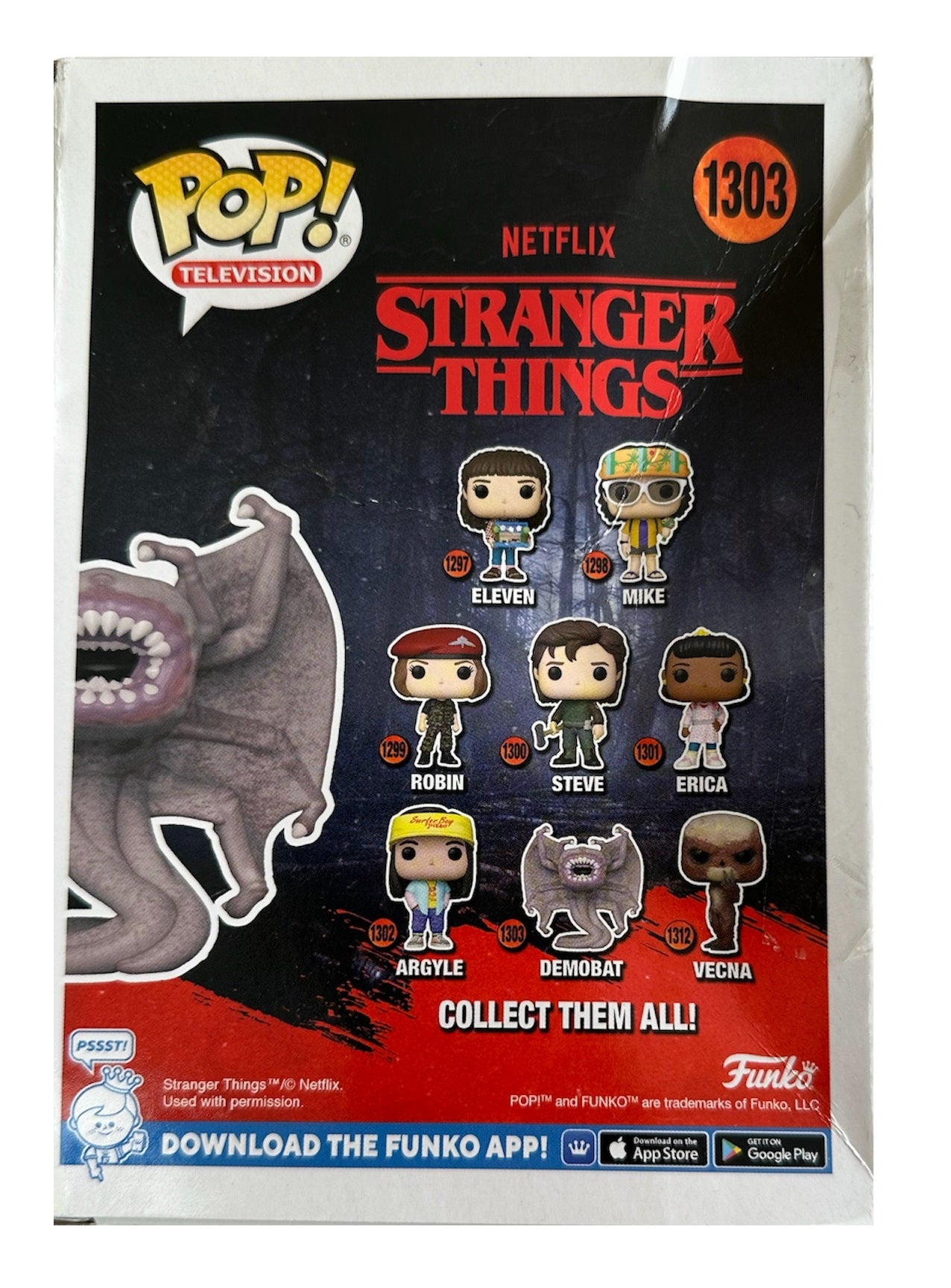 POP! Television 2022 Stranger Things Funko Pop Vinyl Figures - Demobat No. 1303 Vinyl Figure - Brand New Shop Stock Room Find