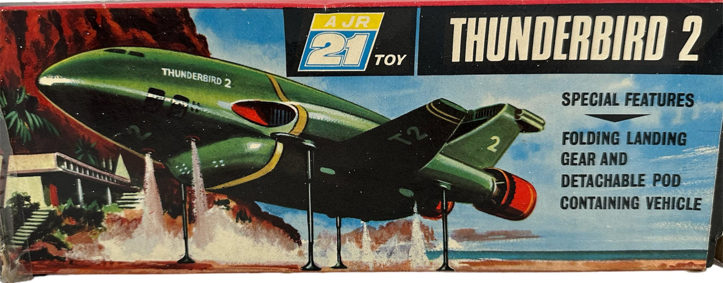 Vintage JR21 1965 Gerry Andersons Thunderbirds Thunderbird 2 Friction Motor Scale Model With The Mole - Fantastic Condition In The Original Box