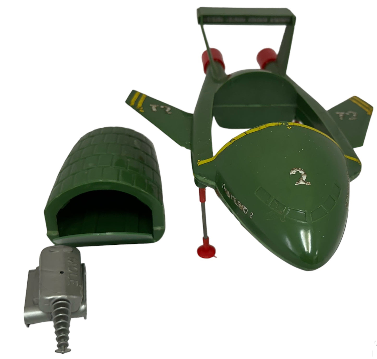 Vintage JR21 1965 Gerry Andersons Thunderbirds Thunderbird 2 Friction Motor Scale Model With The Mole - Fantastic Condition In The Original Box