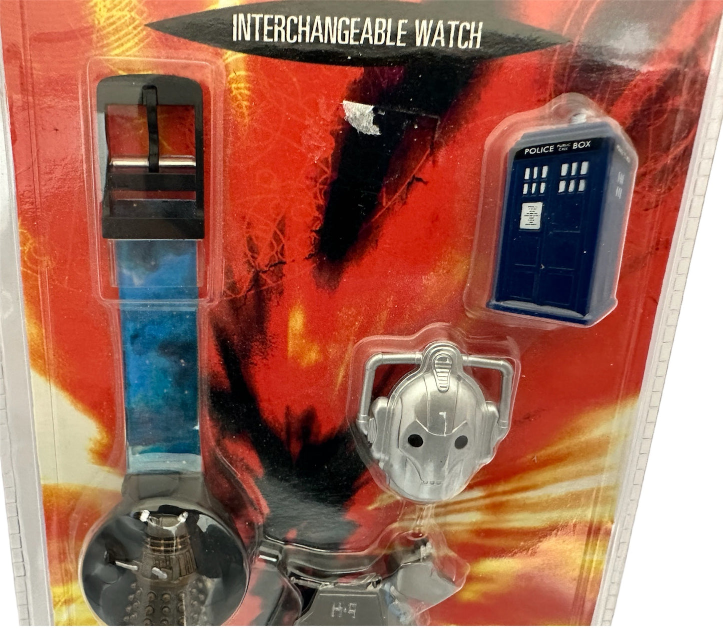 Vintage 2007 Doctor Dr Who Interchangeable Head LCD Wrist Watch - Factory Sealed Shop Stock Room Find
