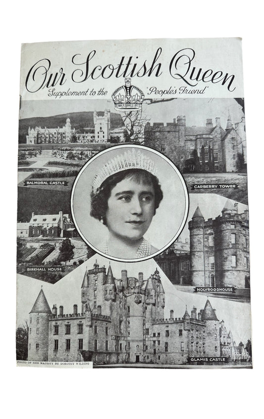 Vintage 1937 - Our Scottish Queen - Supplement To The People's Friend - Very Good Condition Very Very Rare Item.