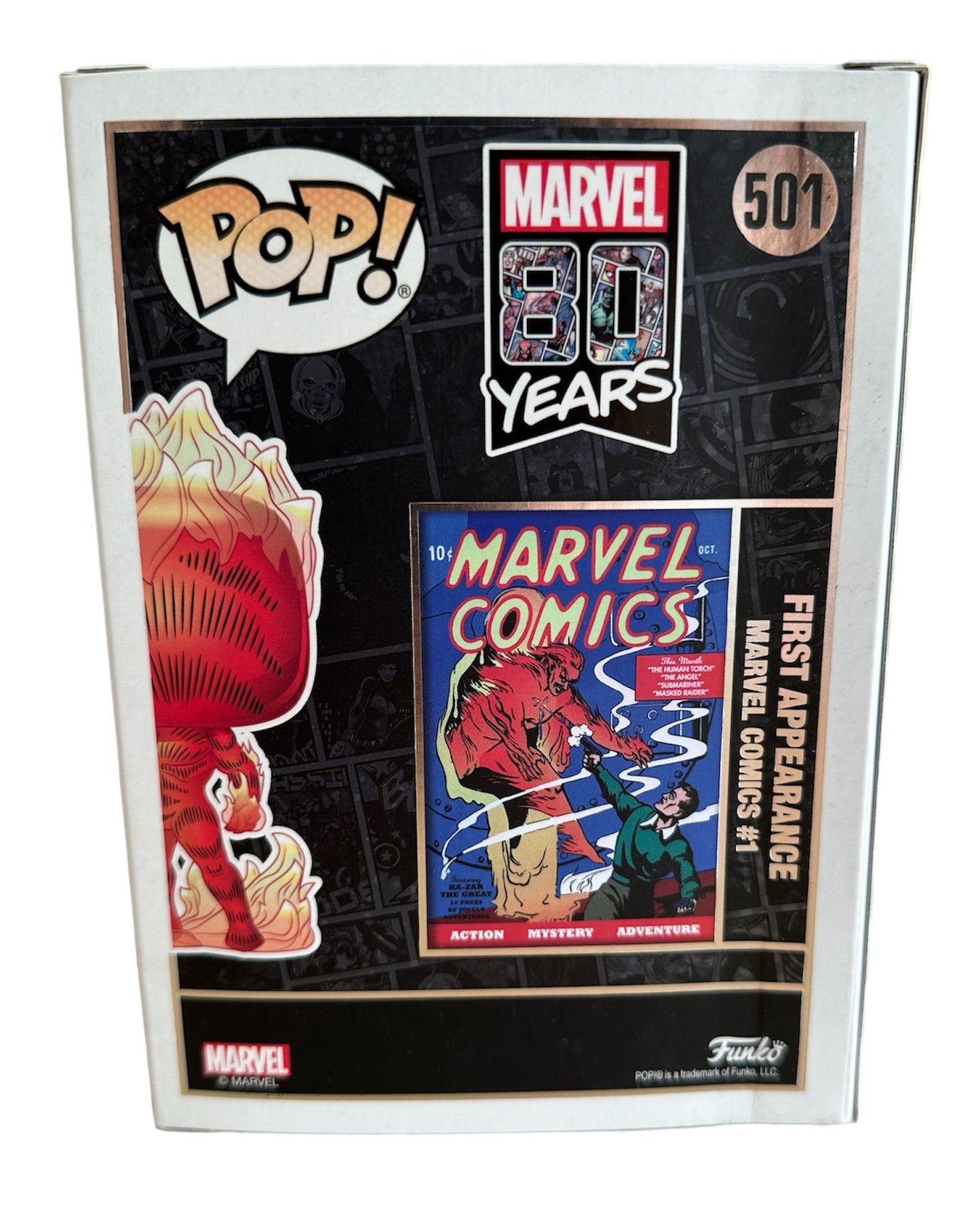 POP! 2019 Marvels 80 Years First Appearance Funko Pop Vinyl Figure - The Original Human Torch Bobble-Head No. 501 - Brand New Shop Stock Room Find