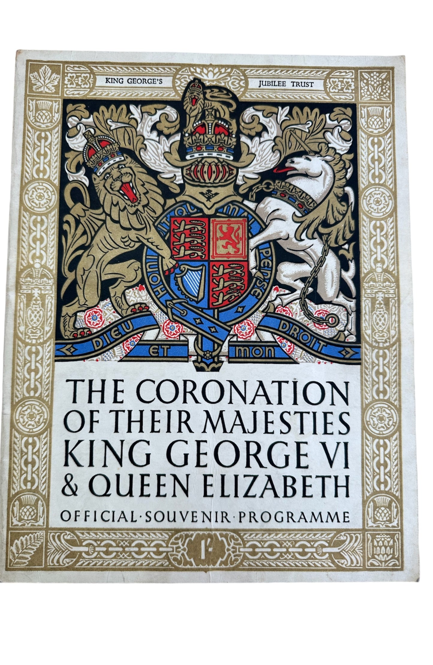 Vintage 1937 The Coronation Of Their Majesties King George VI & Queen Elizabeth Official Collectors Souvenir Programme - Fantastic Condition Very Rare Item