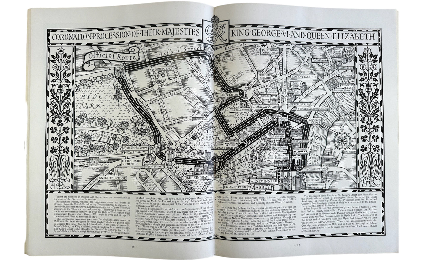 Vintage 1937 The Coronation Of Their Majesties King George VI & Queen Elizabeth Official Collectors Souvenir Programme - Fantastic Condition Very Rare Item