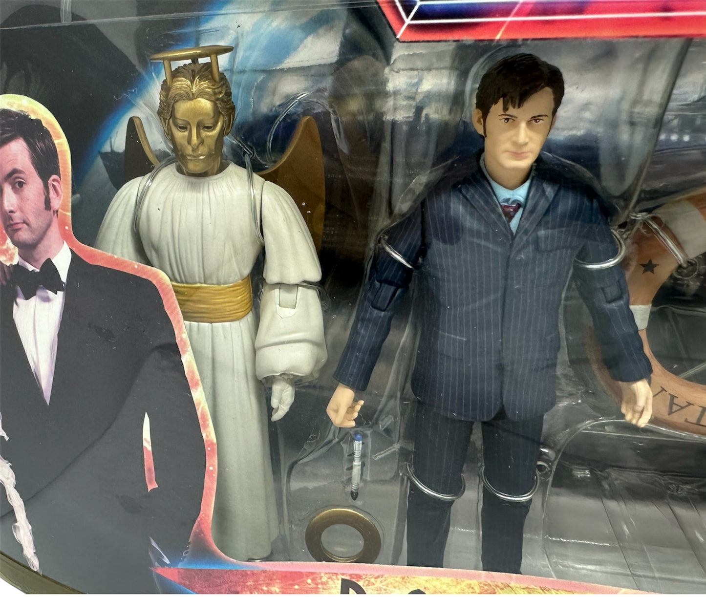Vintage Characters 2007 Doctor Dr Who Voyage Of The Damned 4 x Action Figure Gift Set Factory Sealed Shop Stock Room Find