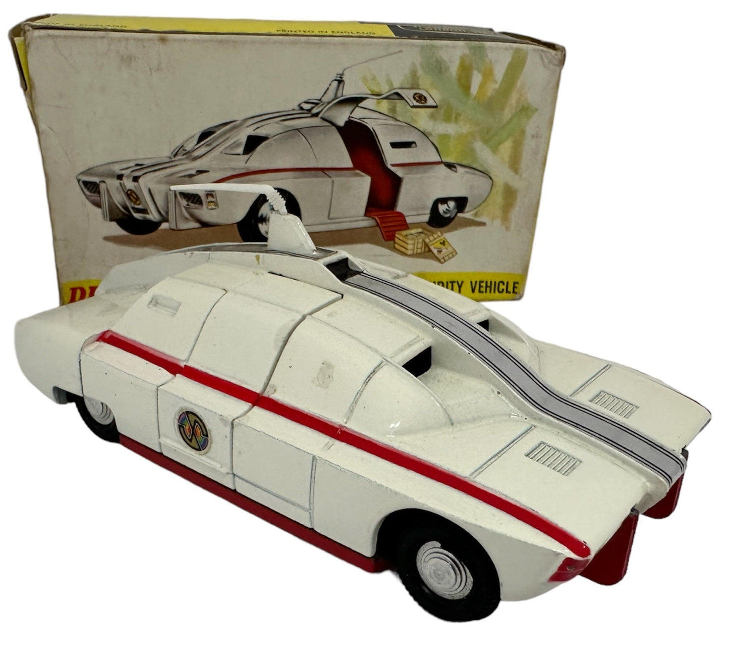 Vintage Dinky 1971 Gerry Andersons Captain Scarlet And The Mysterons MSV Maximum Security Vehicle Diecast 105 - Fantastic Condition In The Original Box