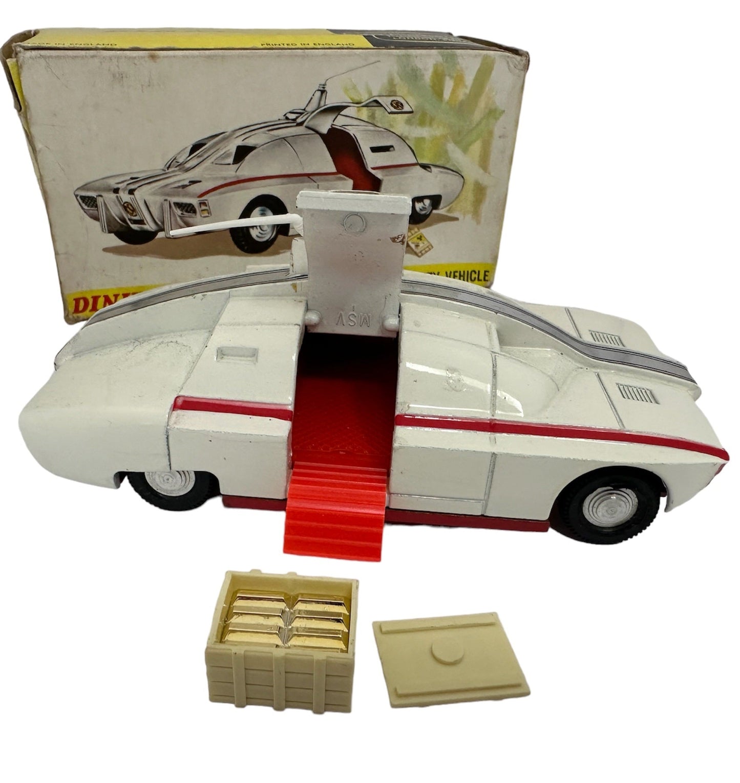 Vintage Dinky 1971 Gerry Andersons Captain Scarlet And The Mysterons MSV Maximum Security Vehicle Diecast 105 - Fantastic Condition In The Original Box