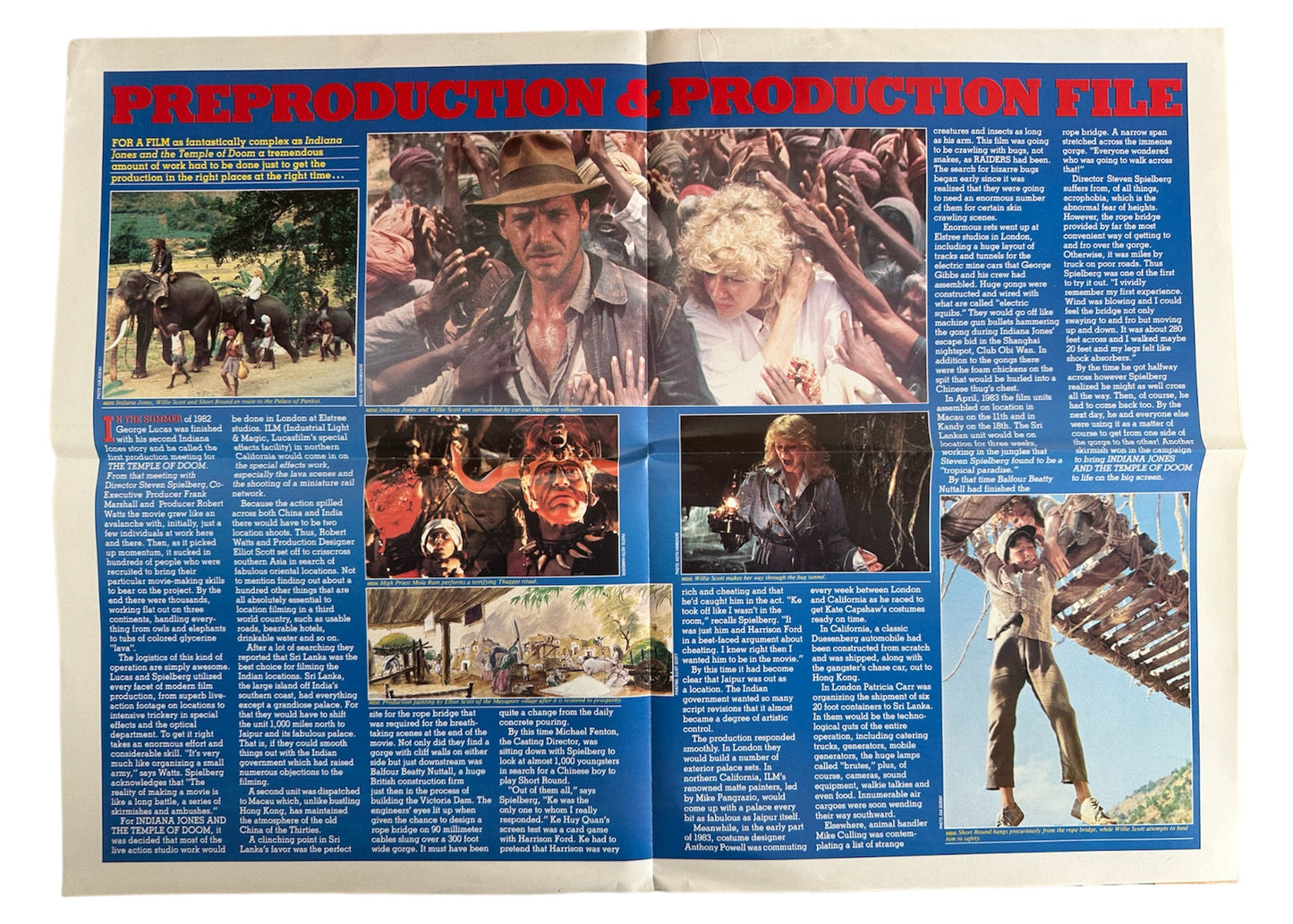 Vintage 1984 Indiana Jones And The Temple Of Doom Official Poster Magazine Edition -  Shop Stock Room Find