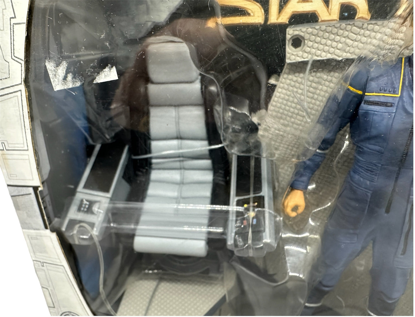 Vintage Art Asylum 2002 Star Trek Enterprise Broken Bow Deluxe Captain Jonathan Archer Action Figure With Enterprise NX-01 Electronic Bridge Base & Captains Chair - Factory Sealed Shop Stock Room Find