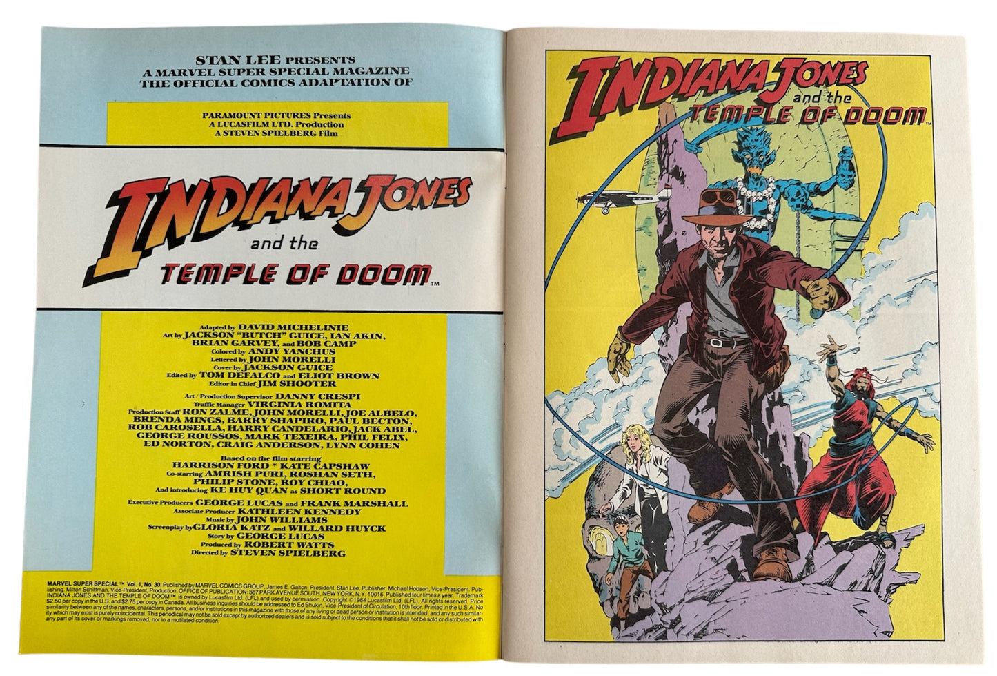 Vintage 1984 Indiana Jones And The Temple Of Doom Comic Storybook Based On The Steven Spielberg Film - Brand New Shop Stock Room Find.