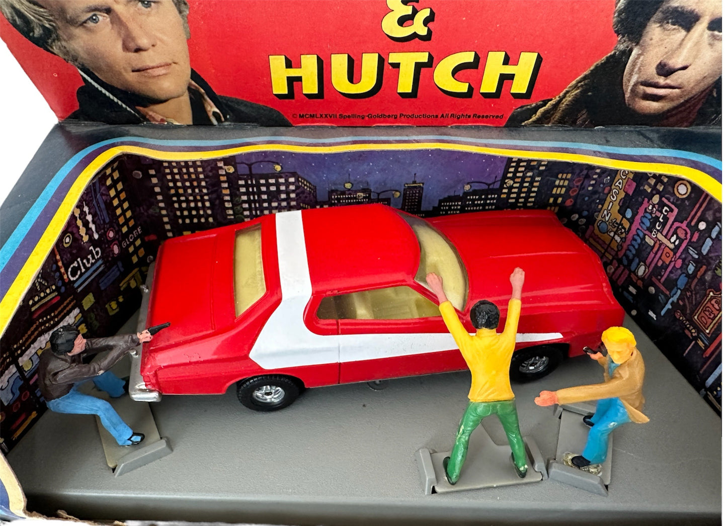 Vintage Corgis 1977 Starsky & Hutch Fords Torino Diecast Vehicle With Starsky & Hutch & Villain Figures - Set Number 292 - In The Original Box