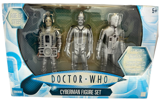 Vintage Characters 2010 Doctor Dr Who Age Of Steel Limited Edition Collector 1960s&nbsp; Cyberman Action Figure Set - Factory Sealed Shop Stock Room Find