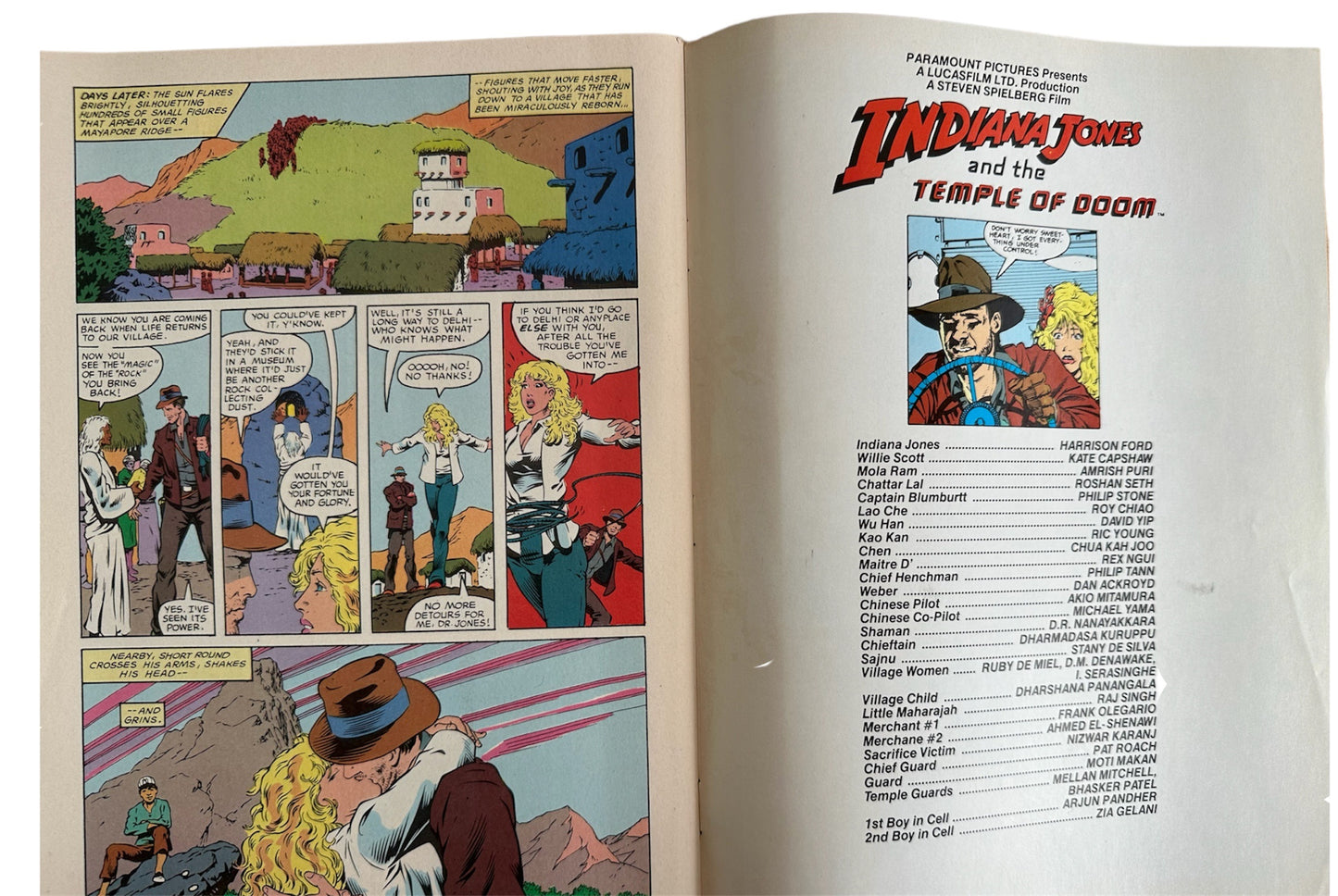 Vintage 1984 Indiana Jones And The Temple Of Doom Comic Storybook Based On The Steven Spielberg Film - Brand New Shop Stock Room Find.