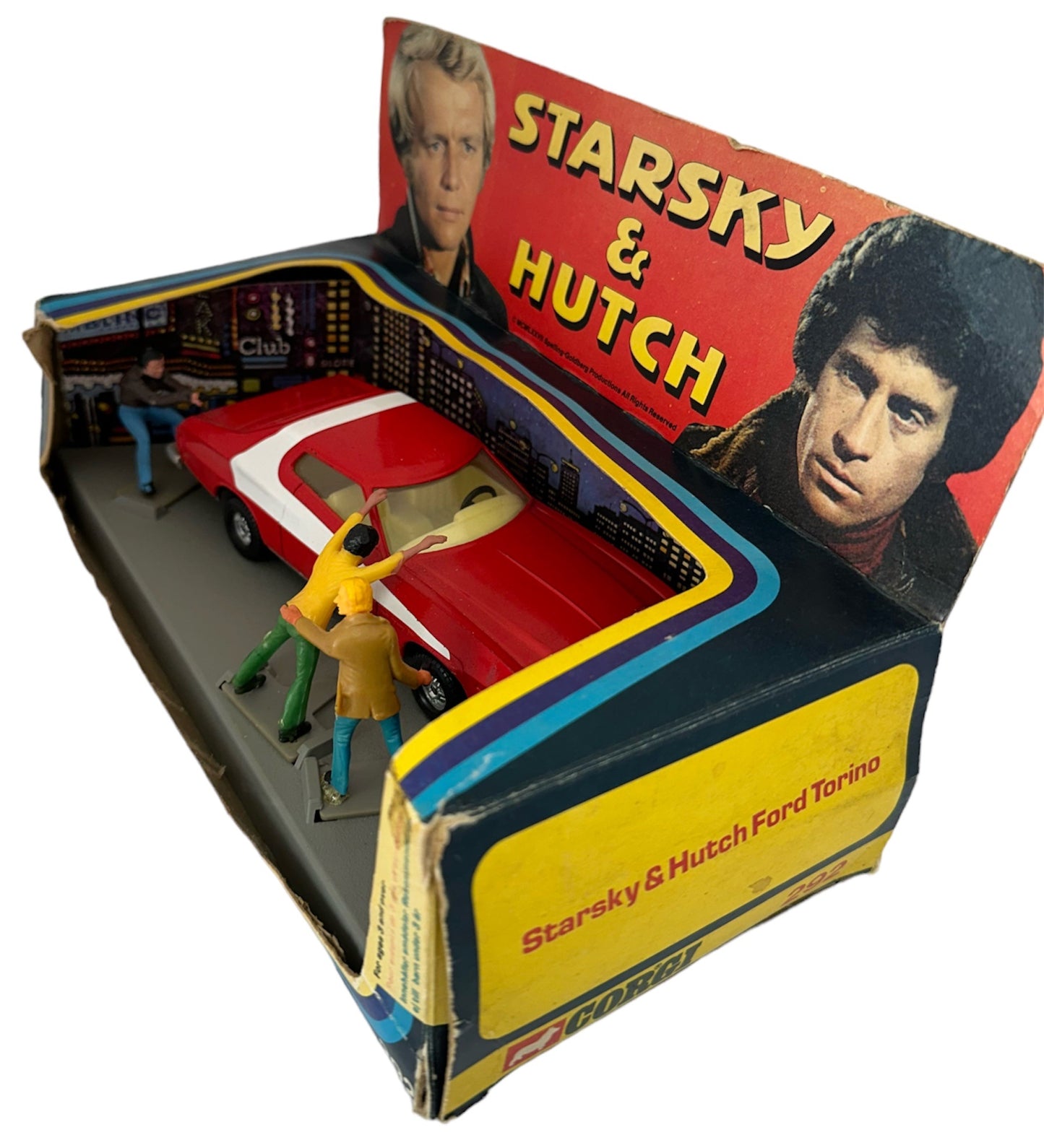 Vintage Corgis 1977 Starsky & Hutch Fords Torino Diecast Vehicle With Starsky & Hutch & Villain Figures - Set Number 292 - In The Original Box