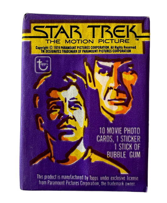 Vintage Tops 1979 Star Trek The Motion Picture Ultra Rare Movie Photo Bubble Gum Trading Cards Pack - Containing 10 x Movie Photo Trading Cards, 1 x Sticker & A Stick Of Bubble Gum - Shop Stock Room Find
