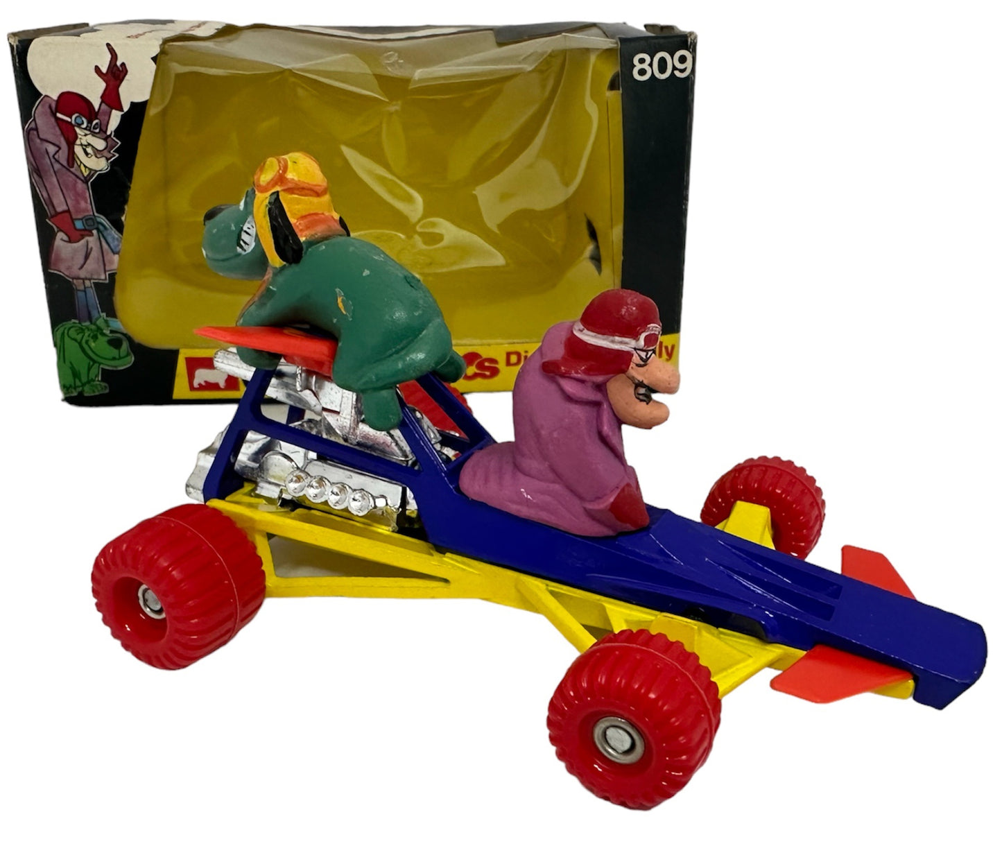 Vintage Corgis Comics 1973 Dick Dastardly Racing Car Diecast Model No. 809 With Muttley - Wacky Racers - Mint Condition In The Original Box - Shop Stock Room Find