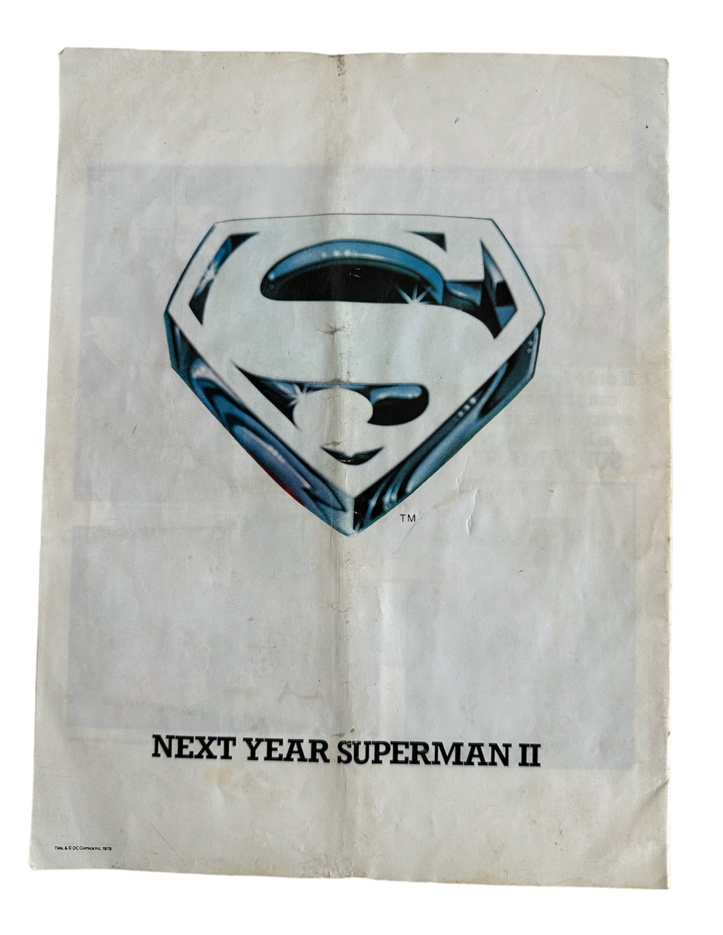 Vintage Very Rare 1978 DC Superman The Movie Cinema Movie Brochure