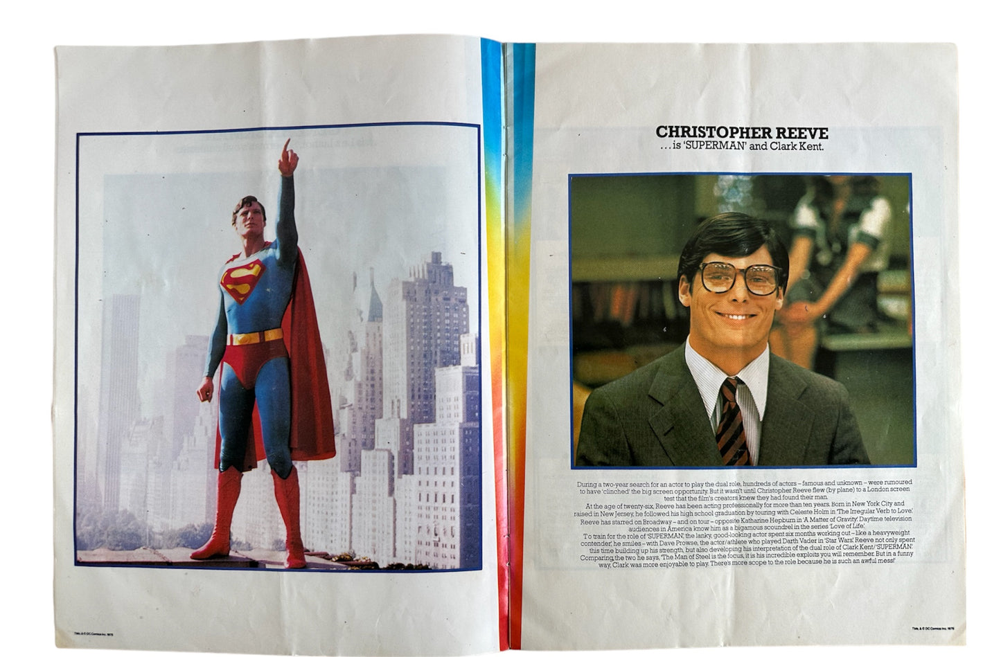 Vintage Very Rare 1978 DC Superman The Movie Cinema Movie Brochure