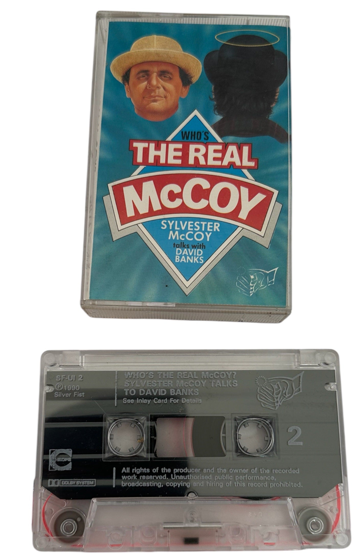 Vintage Silver Fist 1990 Doctor Dr Who - Whos Th Real McCoy - Sylvester McCoy Talks To David Banks - Audio Cassette - Shop Stock Room Find