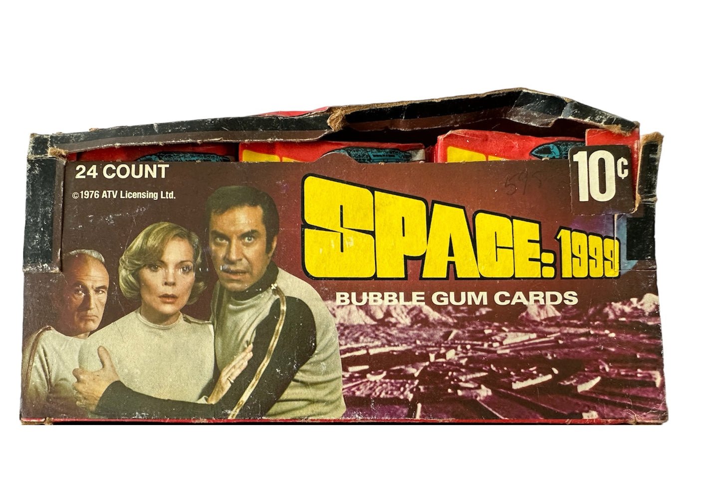 Vintage 1976 Space 1999 Ultra Rare 1976 Bubble Gum Trading Cards Pack - Containing 5 x Trading Cards & A Stick Of Bubble Gum - Shop Stock Room Find