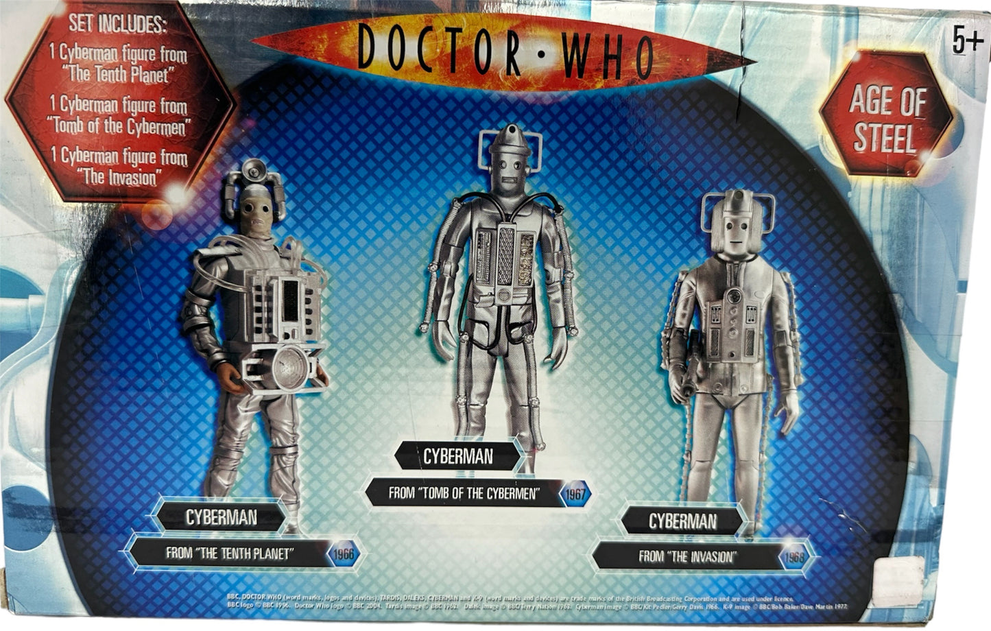 Vintage Characters 2010 Doctor Dr Who Age Of Steel Limited Edition Collector 1960s&nbsp; Cyberman Action Figure Set - Factory Sealed Shop Stock Room Find