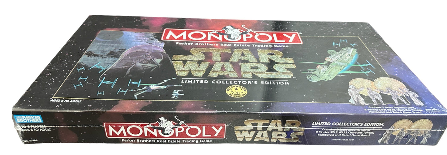 Vintage 1997 Star Wars Monopoly 20th Anniversary Limited Collectors Edition Property Real Estate Trading Board Game - Factory Sealed Shop Stock Room Find