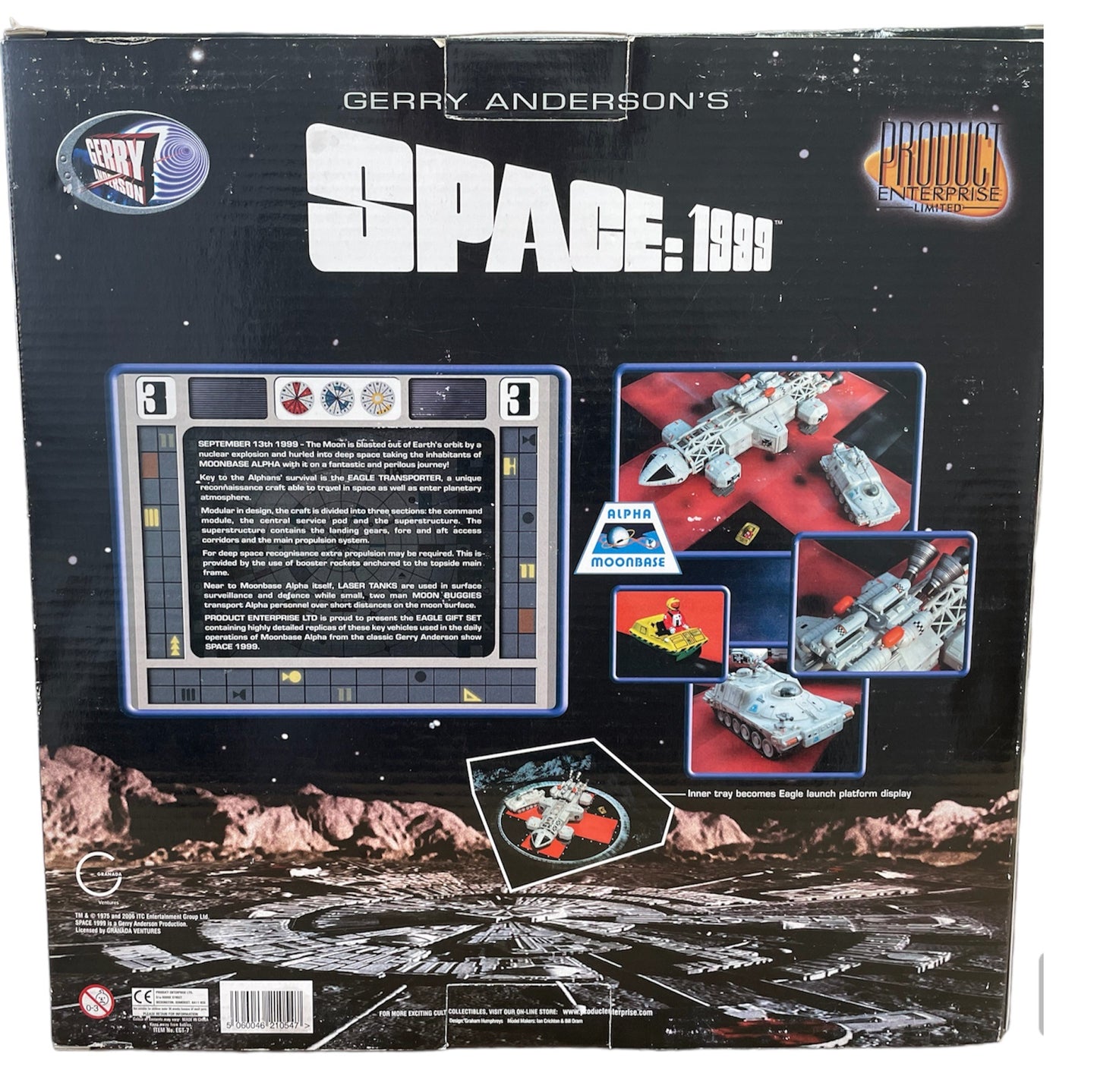 Vintage 2006 Gerry Andersons Space 1999 Deluxe Eagle Gift Set - Includes Laboratory Eagle Transporter With Booster Rockets, Laser Tank And Alpha Moon Buggy - Shop Stock Room Find.