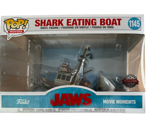 Vintage Funko 2019 Movie Moments Special Edition Jaws - Shark Eating Boat Pop Movies Vinyl Figure - Brand New Shop Stock Room Find
