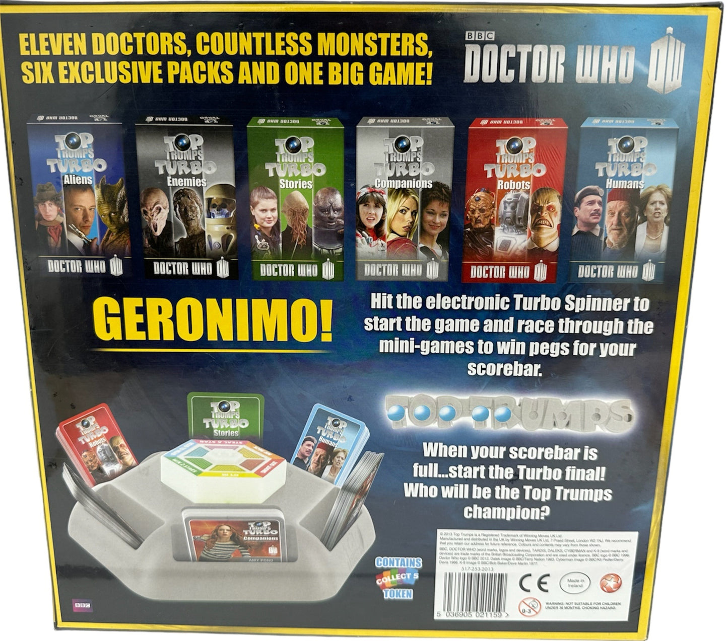 Vintage 2013 Doctor Dr Who Top Trump Turbo - Brand New Factory Sealed Shop Stock Room Find