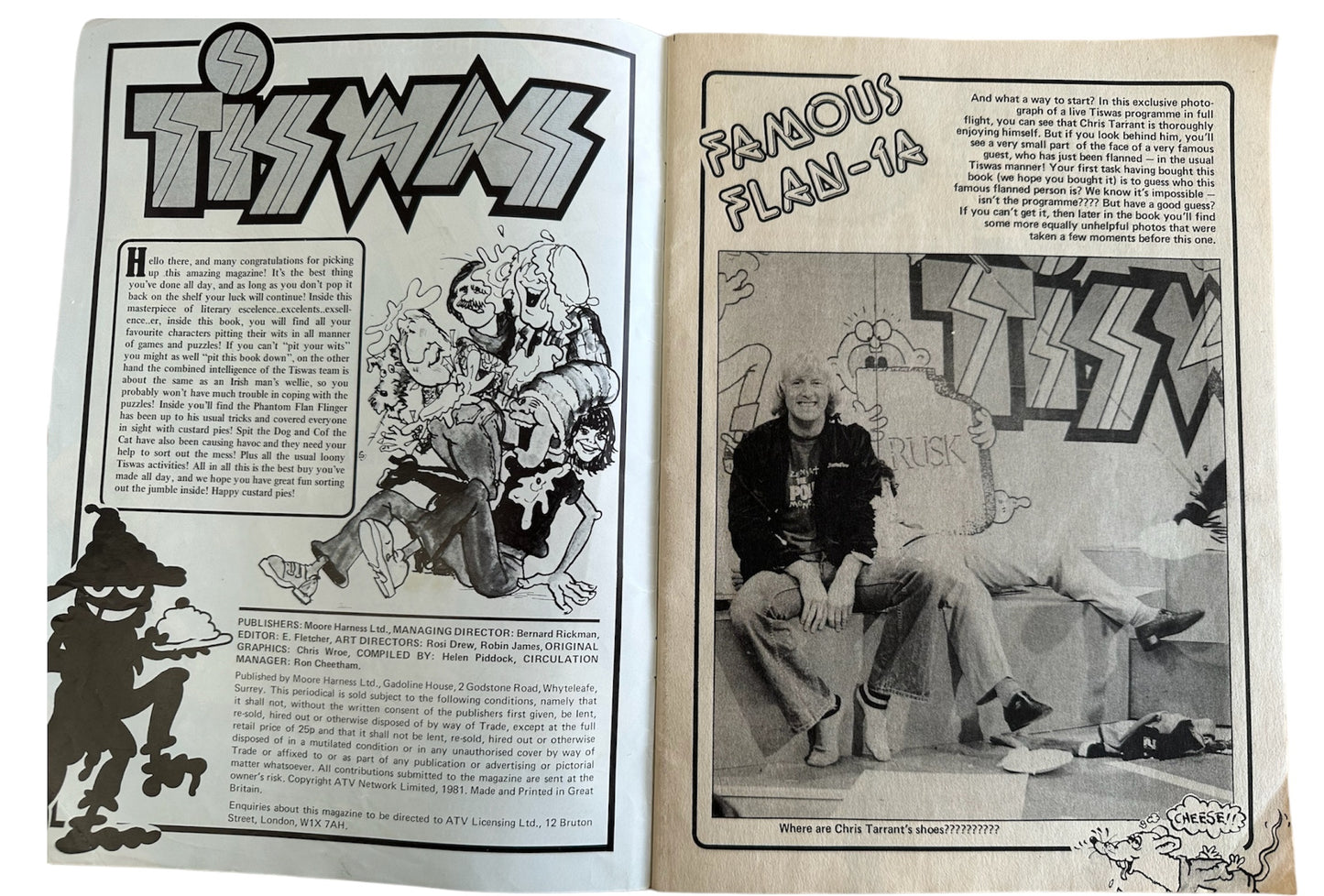 Vintage 1981 Tiswas Family Fun Book Volume 1 Issue Number 1 - First Issue Comic - Very Very Rare.