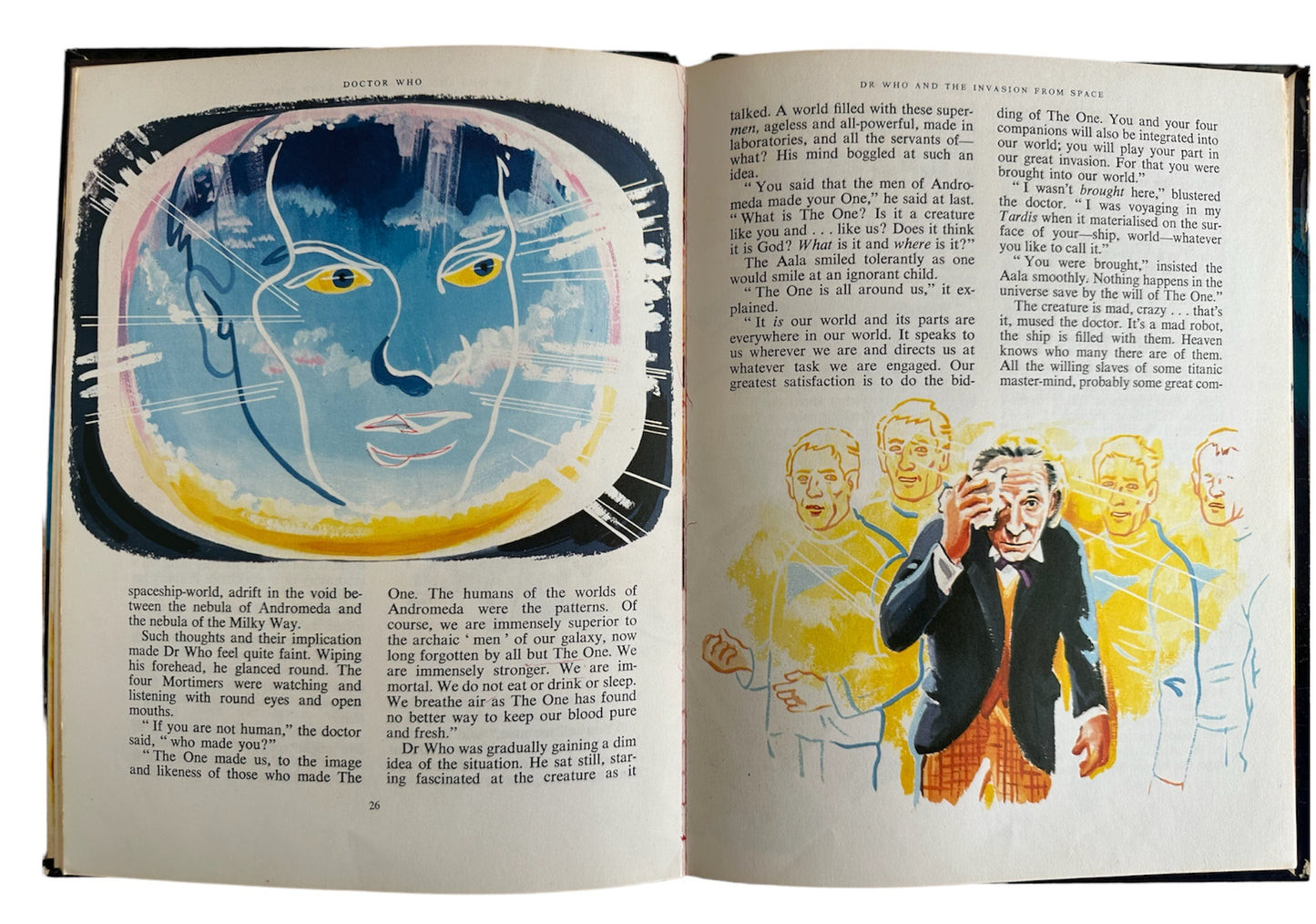 Vintage Doctor Who And The Invasion From Space Annual 1966 William Hartnell as the Dr. - Good Condition Very Rare Hardback Book.