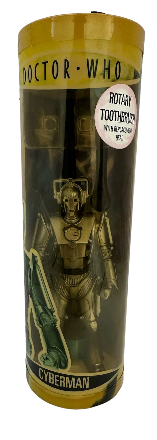 Vintage 2005 Doctor Dr Who Cyberman Rotary Toothbrush With Replacement Head - Brand New Factory Sealed Shop Stock Room Find