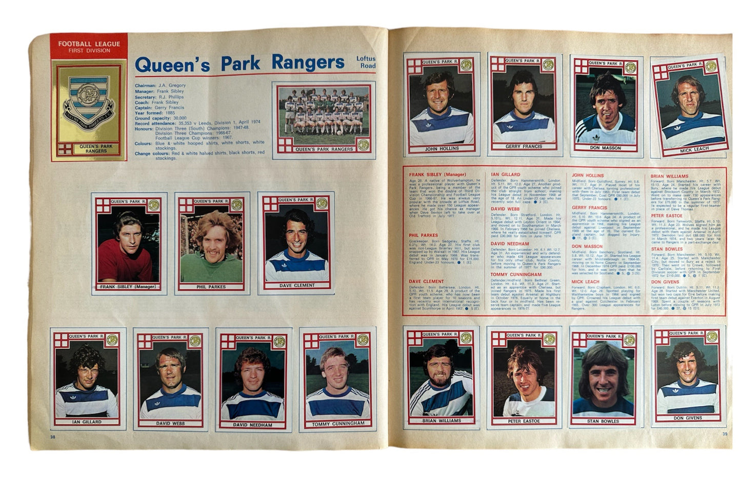Vintage Panini 1978 - Football 78 Collectors Sticker Album Complete With All Stickers - Very Good Condition Very Rare Item