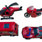 Vintage Buddy L 1982 The Amazing Spider Super Heroes Man Diecast Vehicle Set - Includes Bike, Car, Van & Copter - Fantastic Condition In The Original Box
