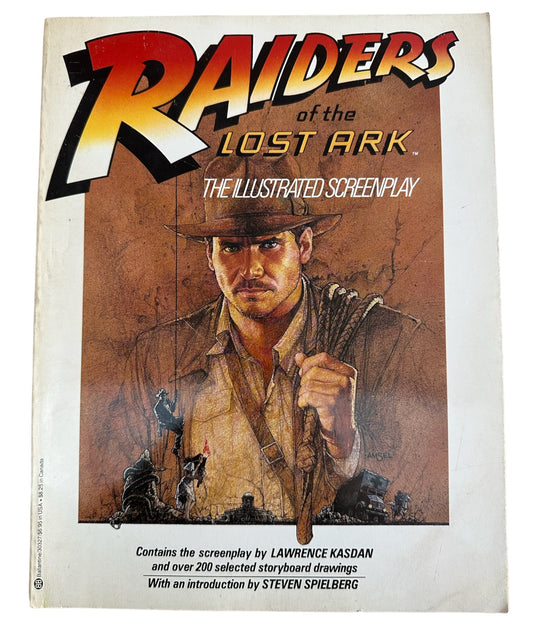 Vintage 1981 Raiders Of The Lost Arc The Illustrated Screenplay Large Paperback Book - Fantastic Condition Ultra Rare Item